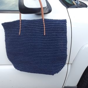 Merona blue tote Nwt